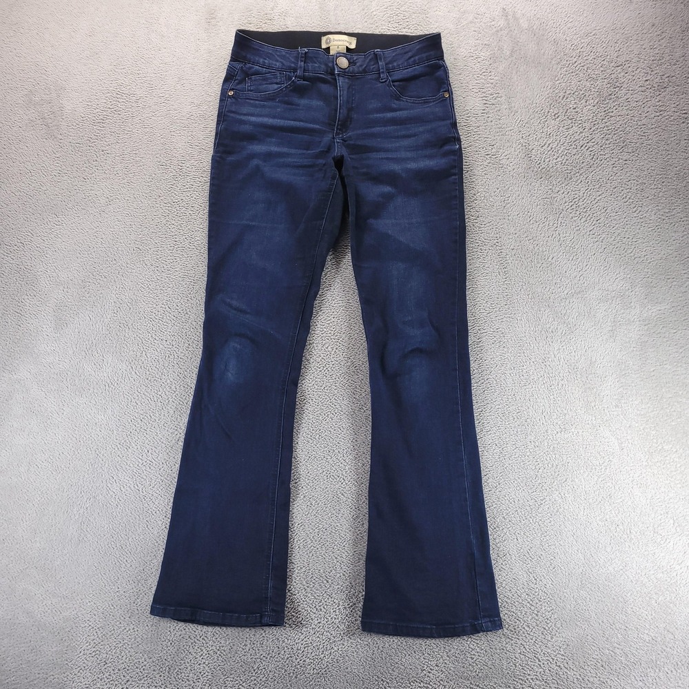 Democracy Jeans Womens 6 Blue Itty Bitty Bootcut Ab Technology Dark Wash